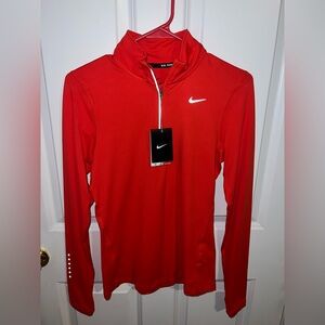 NWT Nike XS DRI-FIT Women's Red 1/4 Zip Athletic Jacket
